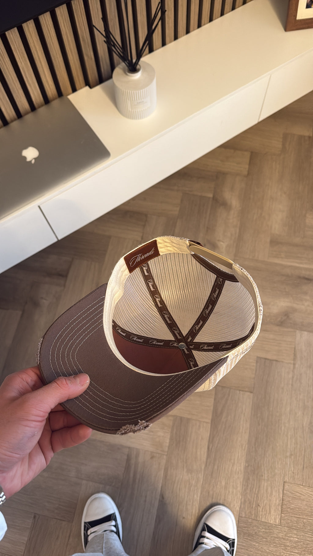 ATHLETIC CLUB TRUCKER CAP - BROWN