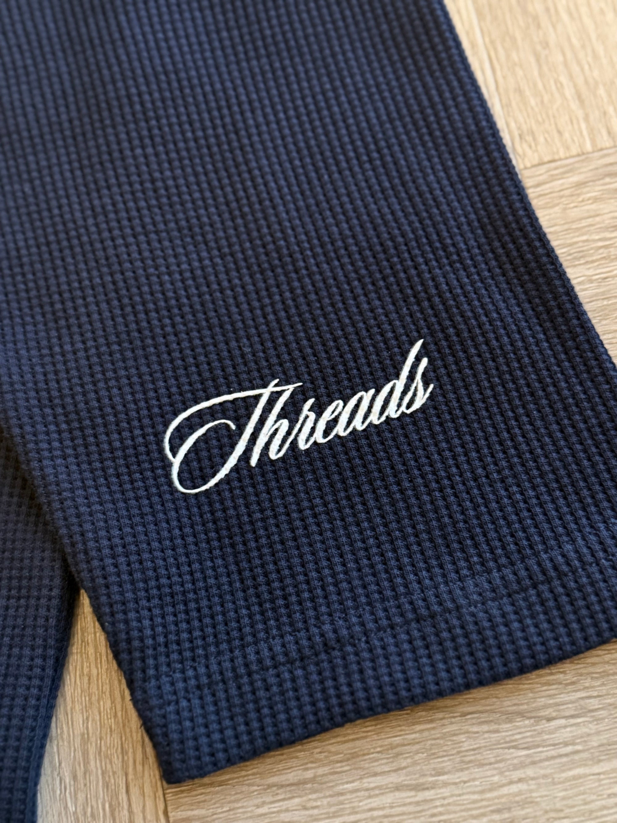 ATHLETIC CLUB WAFFLE LONG SLEEVE - NAVY