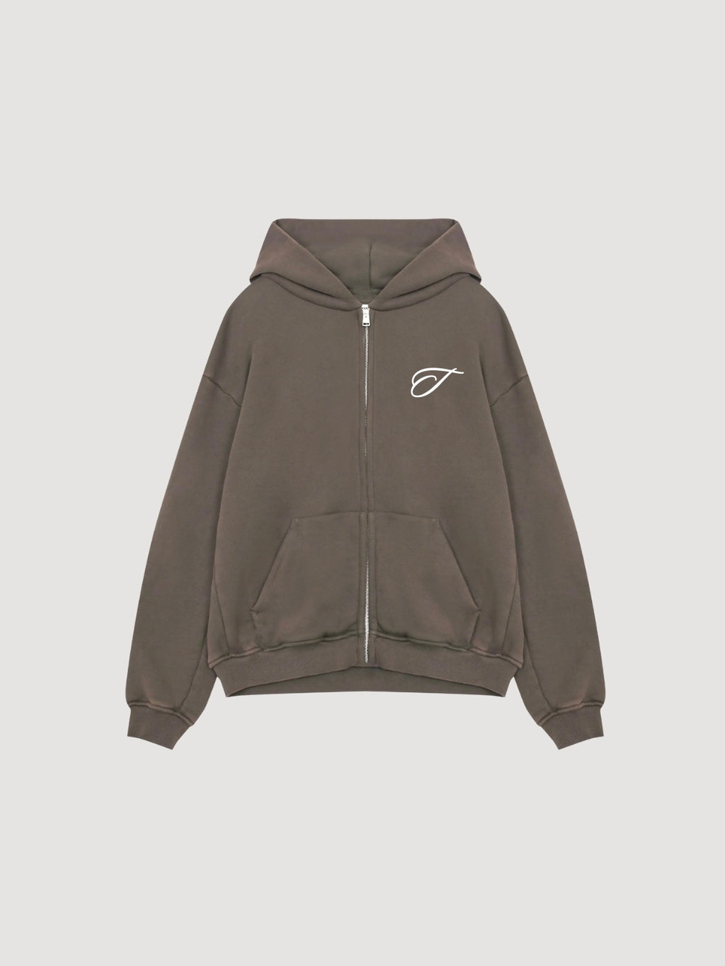 Threads signature zip hoodie - brown