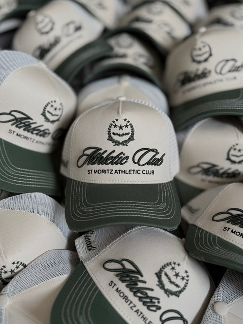 Athletic Club Threads Trucker cap-Cream/Green