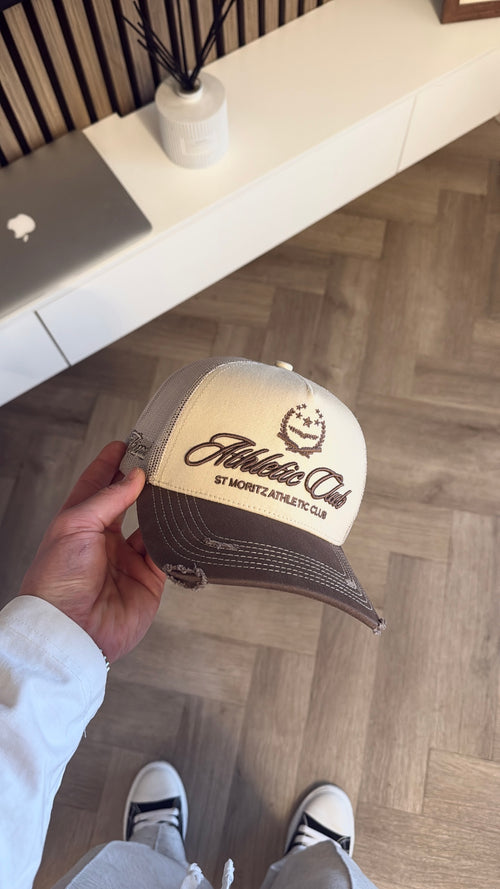ATHLETIC CLUB TRUCKER CAP - BROWN