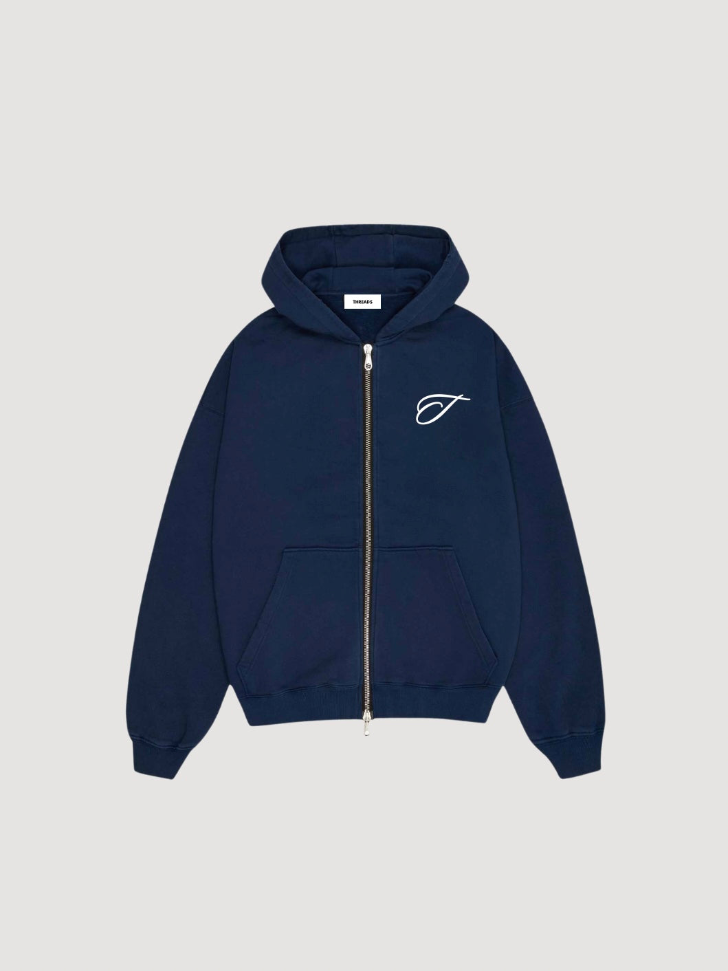 Threads signature zip hoodie - navy