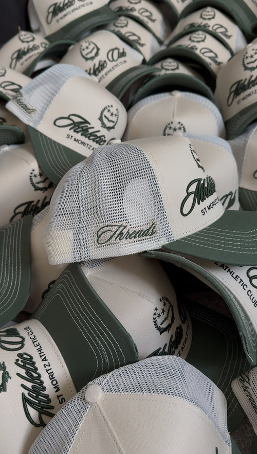 Athletic Club Threads Trucker cap-Cream/Green