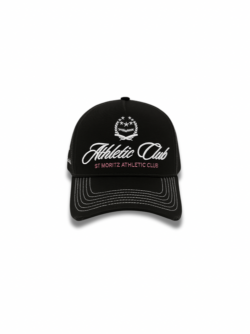 ATHLETIC CLUB TRUCKER CAP - BLACK
